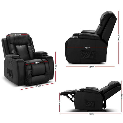 Nordic Comfort Heated Recliner – 8-Point Massage Chair